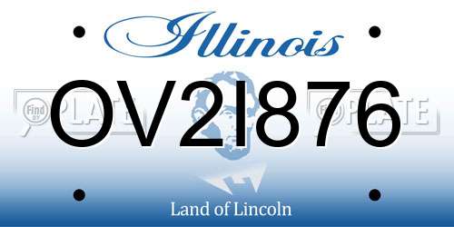 OV2I876 Illinois License Plate