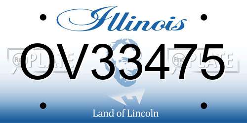 OV33475 Illinois License Plate