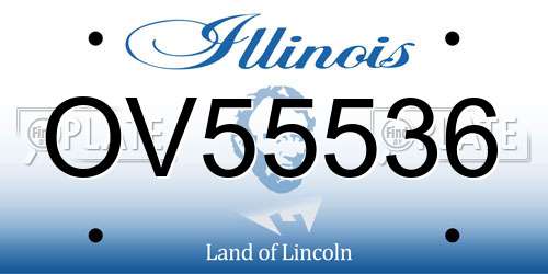 OV55536 Illinois License Plate