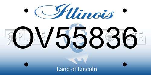OV55836 Illinois License Plate