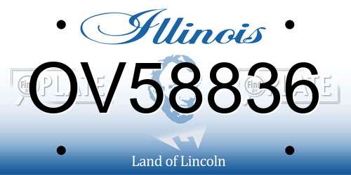 OV58836 Illinois License Plate