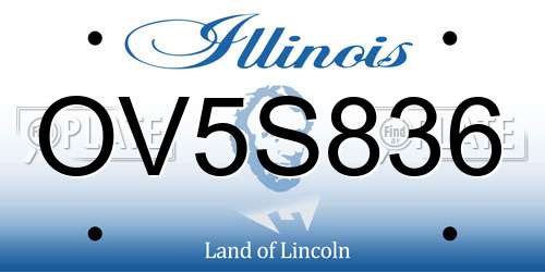 OV5S836 Illinois License Plate