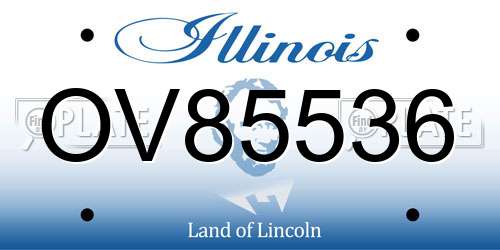 OV85536 Illinois License Plate