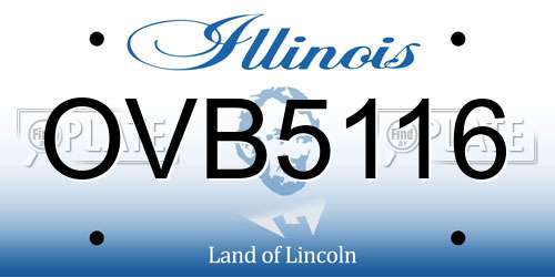 OVB5116 Illinois License Plate