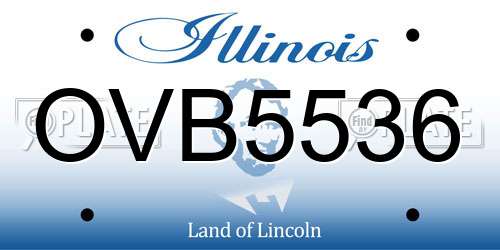 OVB5536 Illinois License Plate