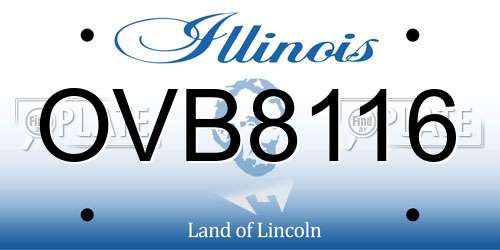 OVB8116 Illinois License Plate