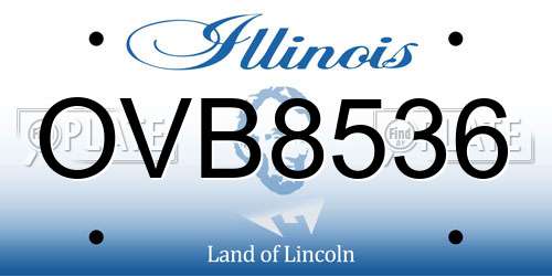 OVB8536 Illinois License Plate