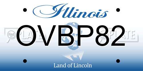OVBP82 Illinois License Plate