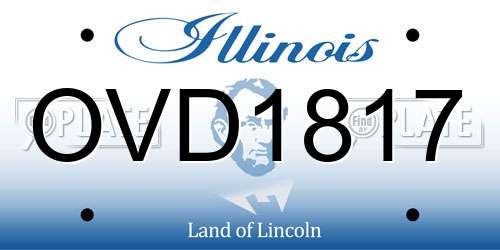OVD1817 Illinois License Plate