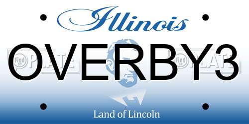 OVERBY3 Illinois License Plate