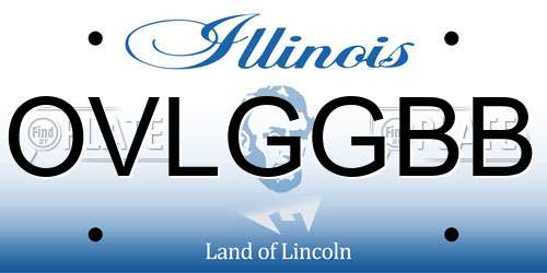 OVLGGBB Illinois License Plate