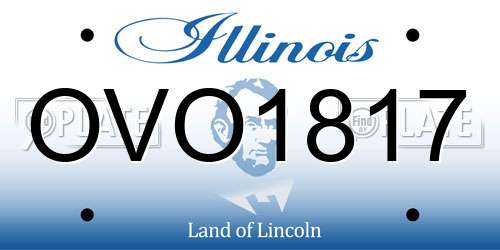 OVO1817 Illinois License Plate