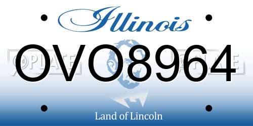 OVO8964 Illinois License Plate