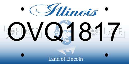 OVQ1817 Illinois License Plate