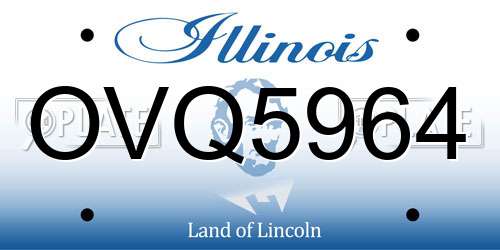 OVQ5964 Illinois License Plate
