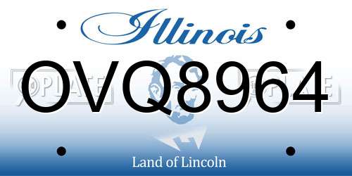 OVQ8964 Illinois License Plate