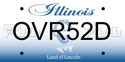 OVR52D Illinois License Plate