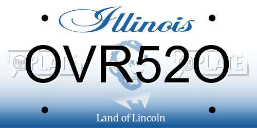 OVR52O Illinois License Plate