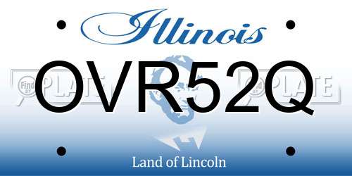 OVR52Q Illinois License Plate