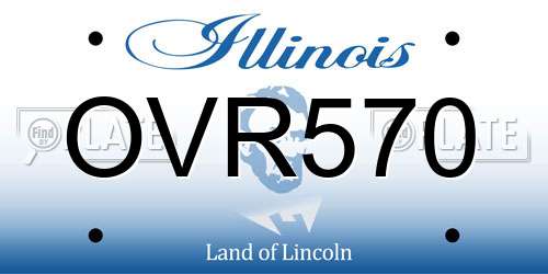 OVR570 Illinois License Plate