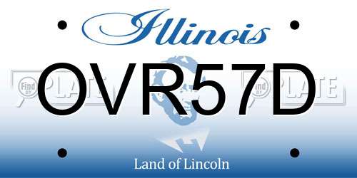 OVR57D Illinois License Plate