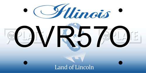 OVR57O Illinois License Plate