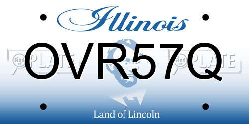OVR57Q Illinois License Plate