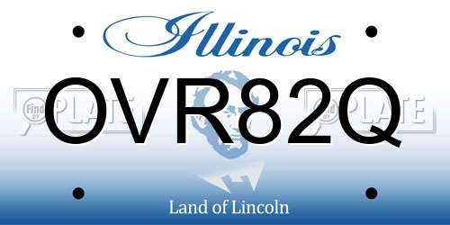 OVR82Q Illinois License Plate