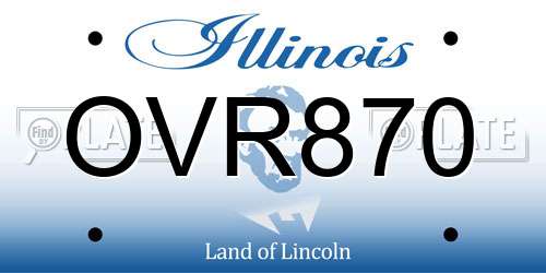 OVR870 Illinois License Plate