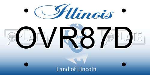 OVR87D Illinois License Plate