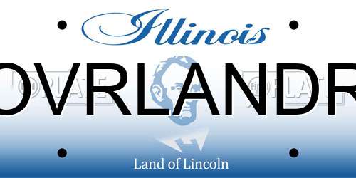 OVRLANDR Illinois License Plate