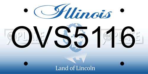 OVS5116 Illinois License Plate