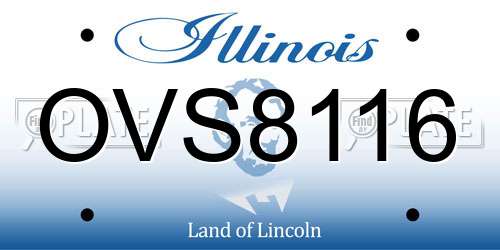 OVS8116 Illinois License Plate