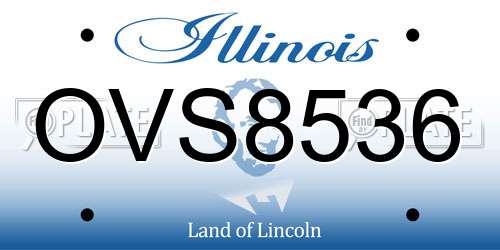 OVS8536 Illinois License Plate