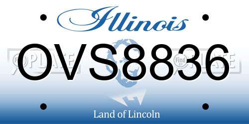 OVS8836 Illinois License Plate