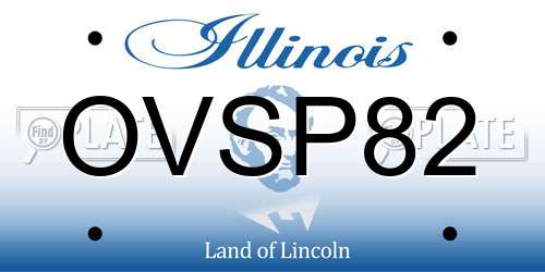 OVSP82 Illinois License Plate