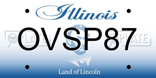 OVSP87 Illinois License Plate
