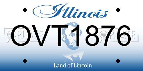 OVT1876 Illinois License Plate