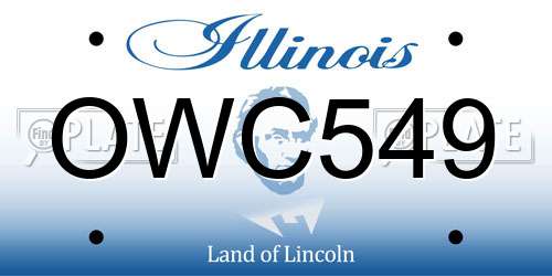 OWC549 Illinois License Plate