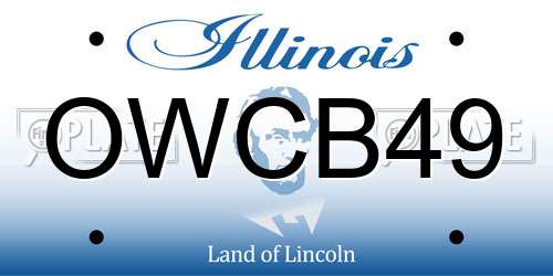 OWCB49 Illinois License Plate