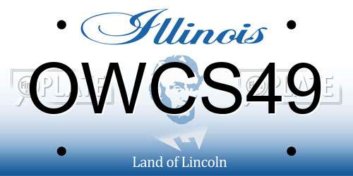 OWCS49 Illinois License Plate