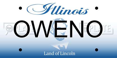 OWENO Illinois License Plate