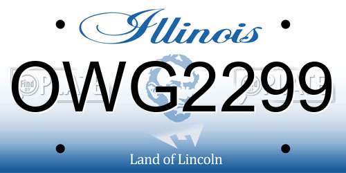 OWG2299 Illinois License Plate