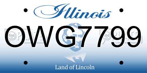 OWG7799 Illinois License Plate