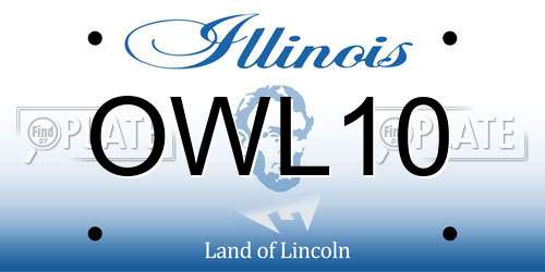 OWL10 Illinois License Plate