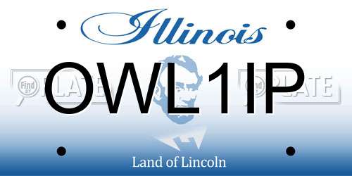OWL1IP Illinois License Plate