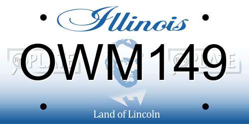 OWM149 Illinois License Plate