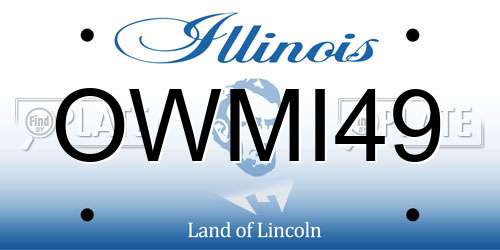 OWMI49 Illinois License Plate