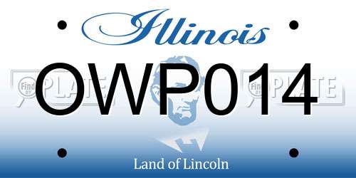 OWP014 Illinois License Plate