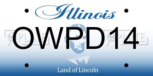 OWPD14 Illinois License Plate